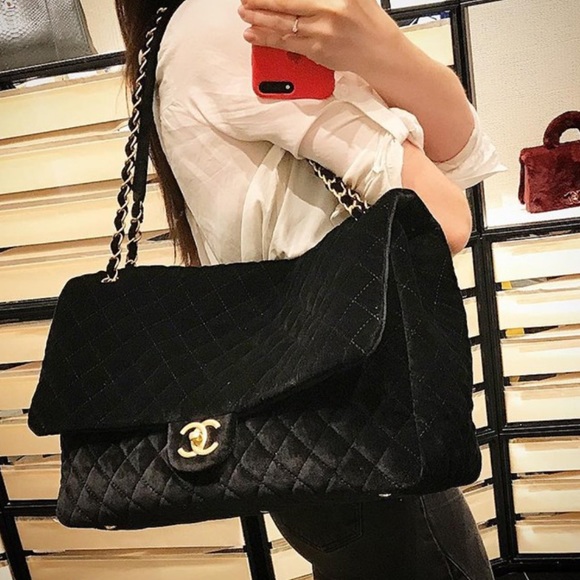 CHANEL Handbags - RARE Chanel XXL Velvet Airlines Bag
